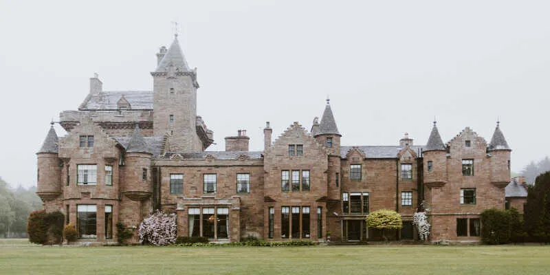 An architectural blueprint displaying old stone walls